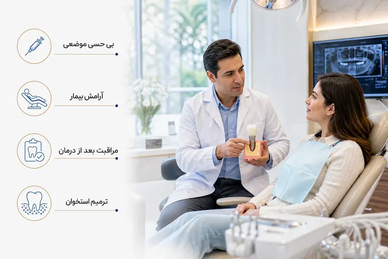 ایمپلنت دندان 7 میزان درد ایمپلنت دندان و روشهای کنترل ناراحتی بعد از کاشت