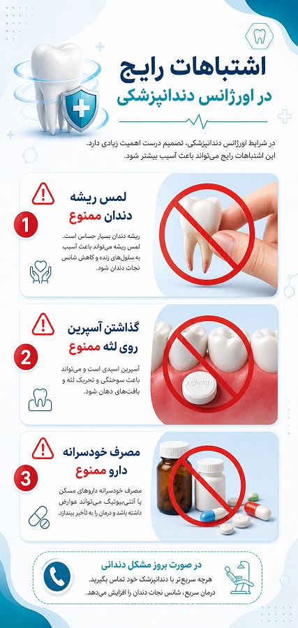 مراقبت های اورژانسی دندانپزشکی 4 اشتباهات رایج هنگام مشکلات اورژانسی دندانپزشکی